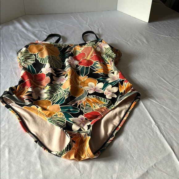 Hurley Other - Vibrant Red and Orange Bodysuit with Bustier Top